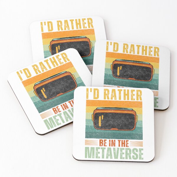 Item preview, I'd Rather Be In The Metaverse Glasses Retro Style VRGamer Meme Quote For Kids Goggles designed and sold by DadJokeDescript.