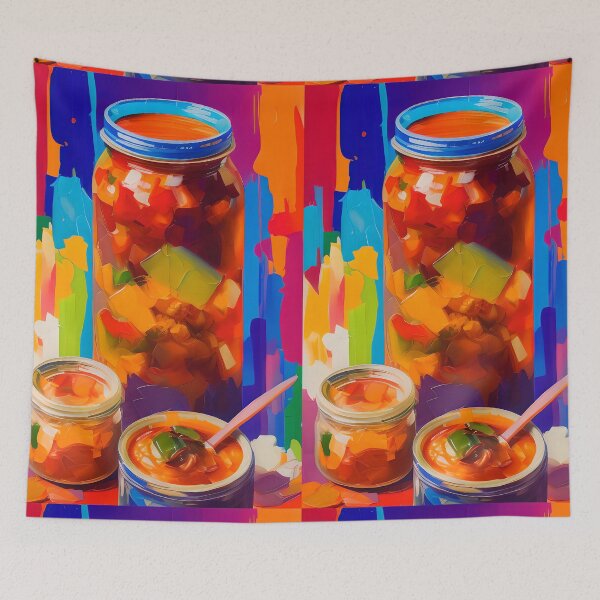 Item preview, Pickled vegetables. Colourful Food Composition. designed and sold by FewBits.