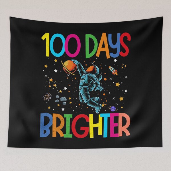 Item preview, 100 Days Brighter Stars 100th Day of School Astronaut designed and sold by Zulfiqqar.