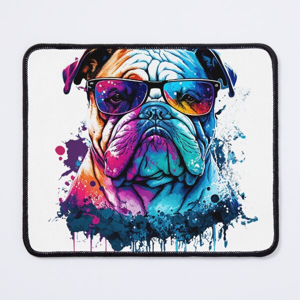 Item preview, British Bulldog wearing Shades designed and sold by TeeFrenzy.