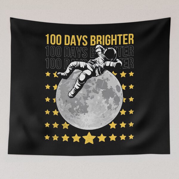 Item preview, 100 Days Brighter Stars 100th Day of School Astronaut designed and sold by Zulfiqqar.