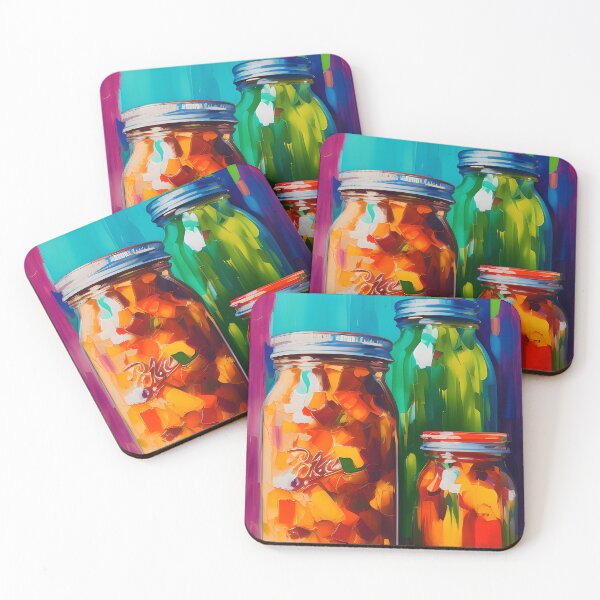 Item preview, Jars of Kimchi. Colourful Food Composition. designed and sold by FewBits.