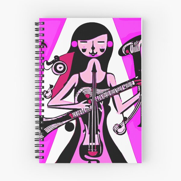 Item preview, The Woman With the Violin and Two Flutes designed and sold by FunnyShopGirl.