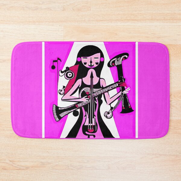 Item preview, The Woman With the Violin and Two Flutes designed and sold by FunnyShopGirl.