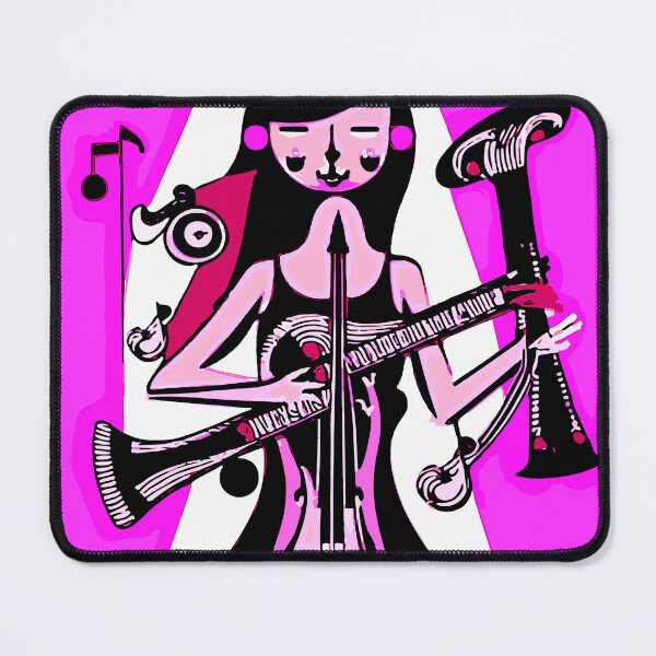 Item preview, The Woman With the Violin and Two Flutes designed and sold by FunnyShopGirl.