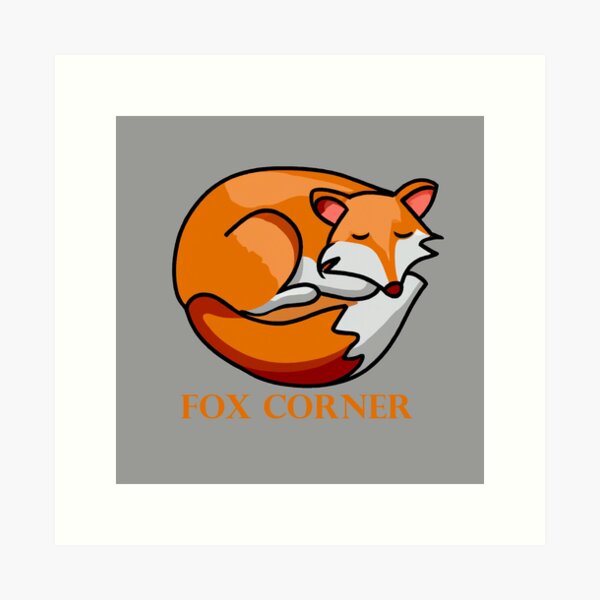 Item preview, Fox Corner Curled up Sleeping designed and sold by GrizzlyMountain.