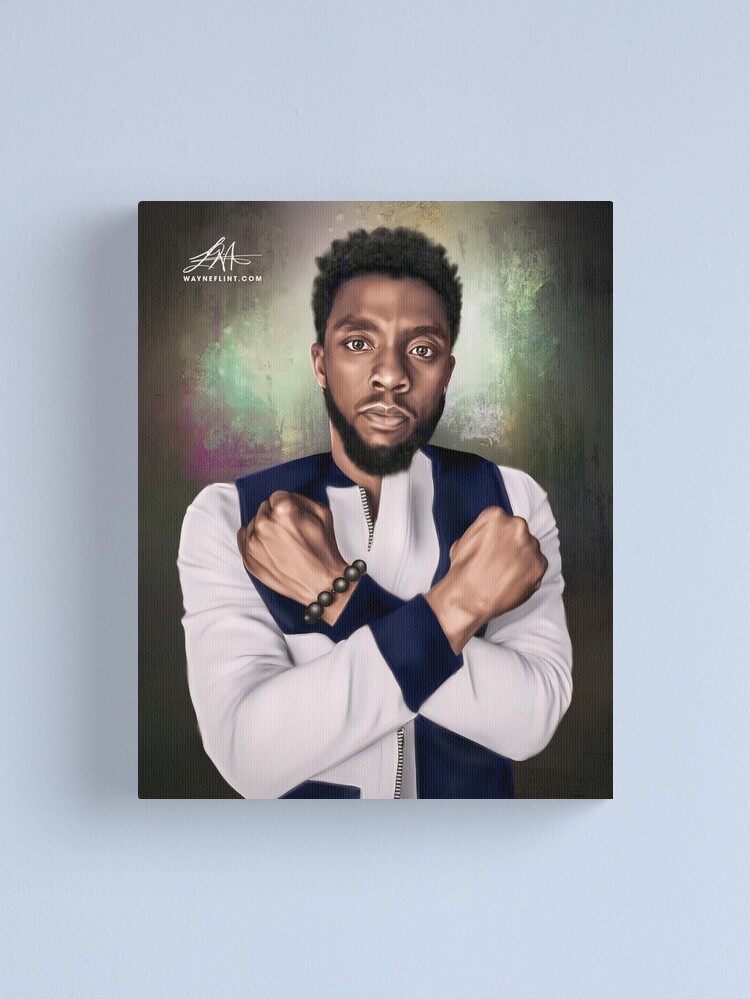 Thumbnail 2 of 3, Canvas Print, Chadwick Boseman 2 designed and sold by wayneflint.