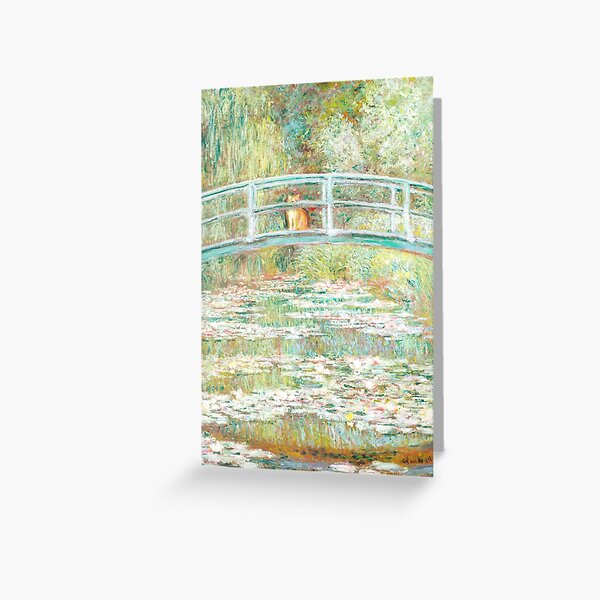 Item preview, Funny Orange Cat in Bridge over a Pond of Water Lilies by Claude Monet designed and sold by evermore-design.