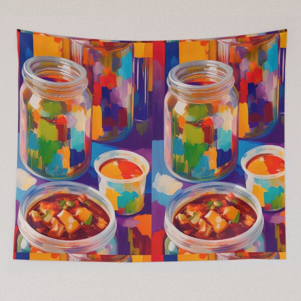 Item preview, Jars of Pickled Veggies. Colourful Food Composition. designed and sold by FewBits.
