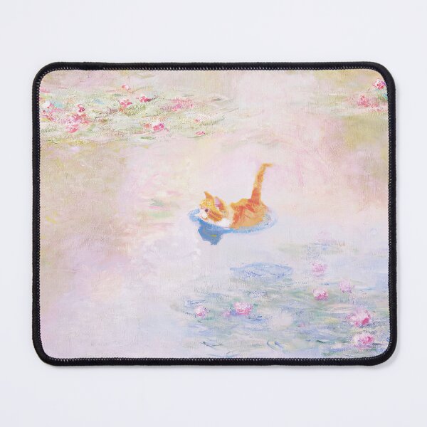 Item preview, Funny Orange Cat in Water Lily Pond  by Claude Monet designed and sold by evermore-design.