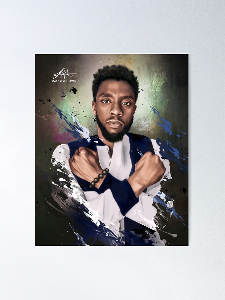 Thumbnail 2 of 3, Poster, Chadwick Boseman Graphic designed and sold by wayneflint.