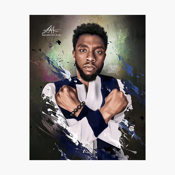 Chadwick Boseman Graphic Photographic Print