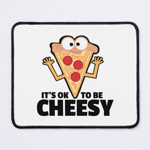 Item preview, It's Ok To Be Cheesy Pizza Slice Face Character Animation Icon Funny Biggest Pizza Fan designed and sold by doseofwin.