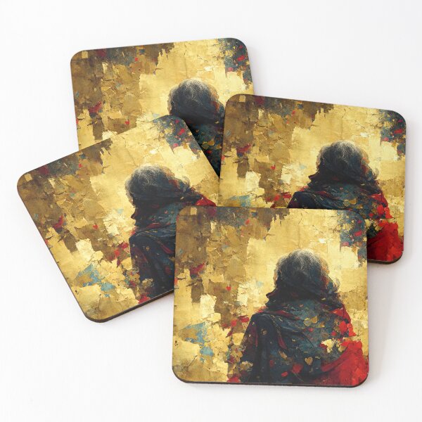 Item preview, Lady of the fall - abstract woman silhouette in yellow and red designed and sold by Michael Bollin.