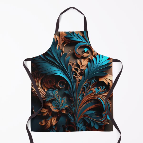 Item preview, Copper and blue toile pattern designed and sold by Cydermann.