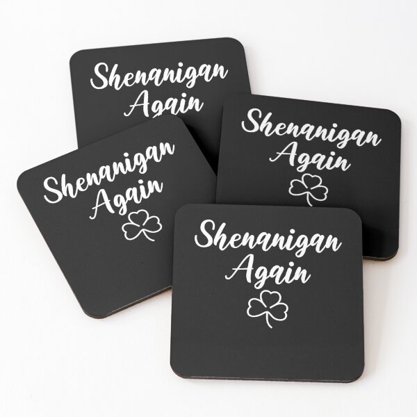 Item preview, Shenanigan Again White Shamrock Clover designed and sold by artfulnotebook.