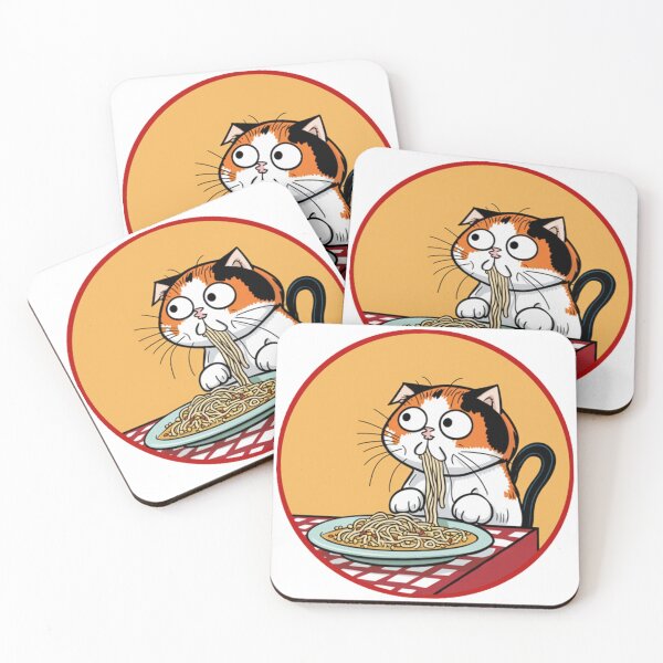 Item preview, Cat Eating Spaghetti designed and sold by Healio2.