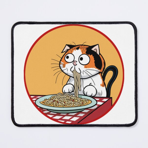 Item preview, Cat Eating Spaghetti designed and sold by Healio2.