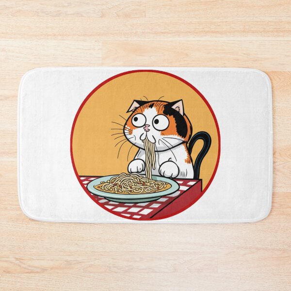 Item preview, Cat Eating Spaghetti designed and sold by Healio2.