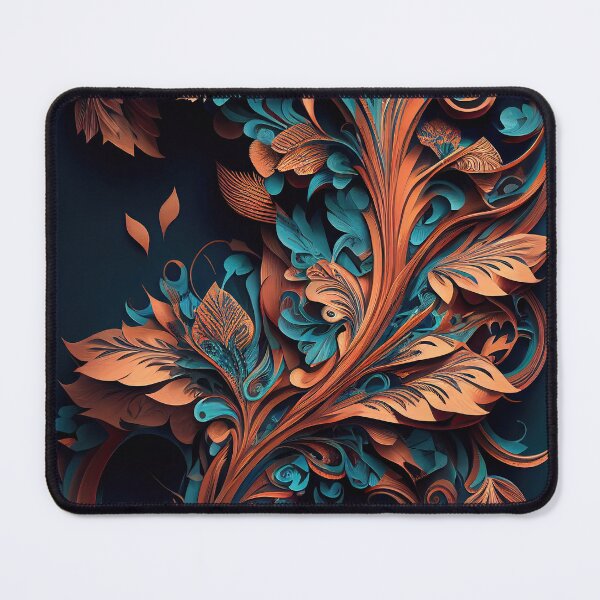 Item preview, Copper and blue toile pattern designed and sold by Cydermann.