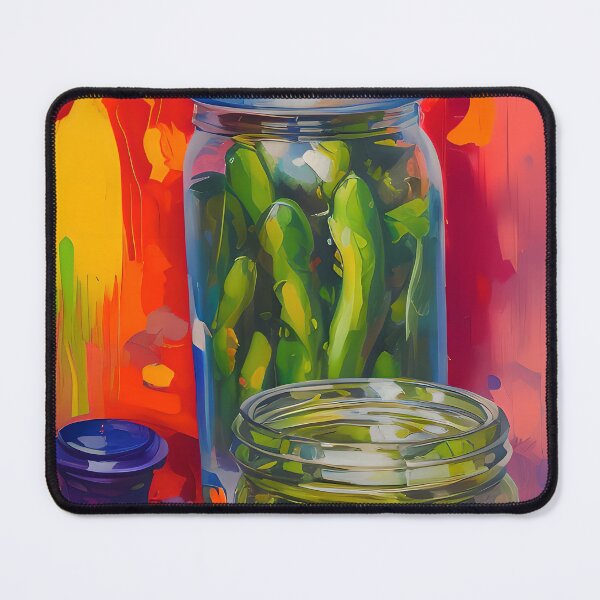 Item preview, Jars of Pickled Green Peppers. Colourful Food Composition. designed and sold by FewBits.