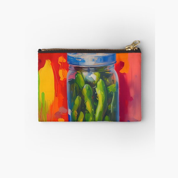 Item preview, Jars of Pickled Green Peppers. Colourful Food Composition. designed and sold by FewBits.