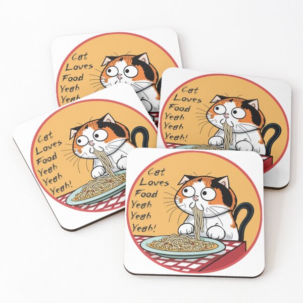 Item preview, Cat Loves Food Yeah Yeah Yeah designed and sold by Healio2.