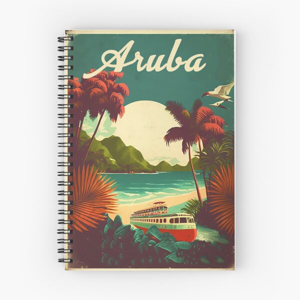 Item preview, Aruba Caribbean Vintage Travel Art Poster designed and sold by OldTravelArt.