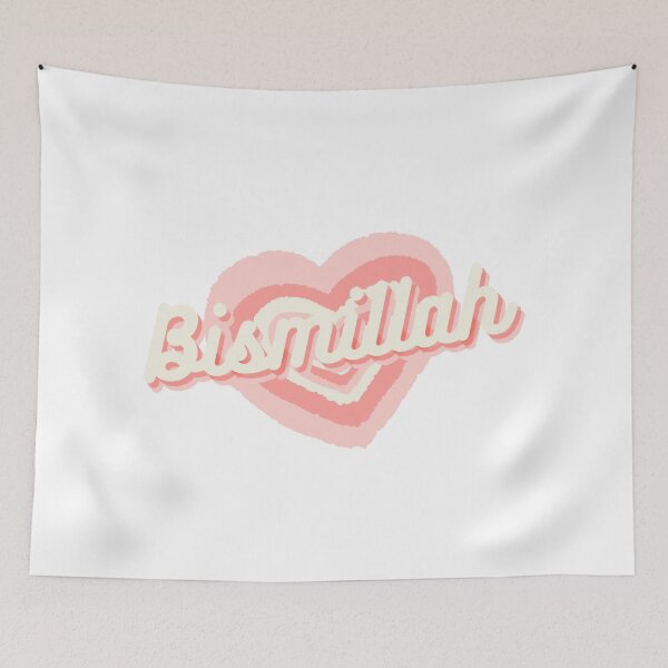 Item preview, BISMILLAH (Pink Heart) designed and sold by HijabieUkhty.