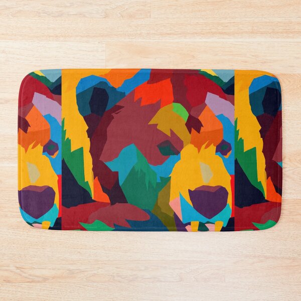 Item preview, Grizzly Bear with Colorful Mountain Scenery designed and sold by GrizzlyMountain.