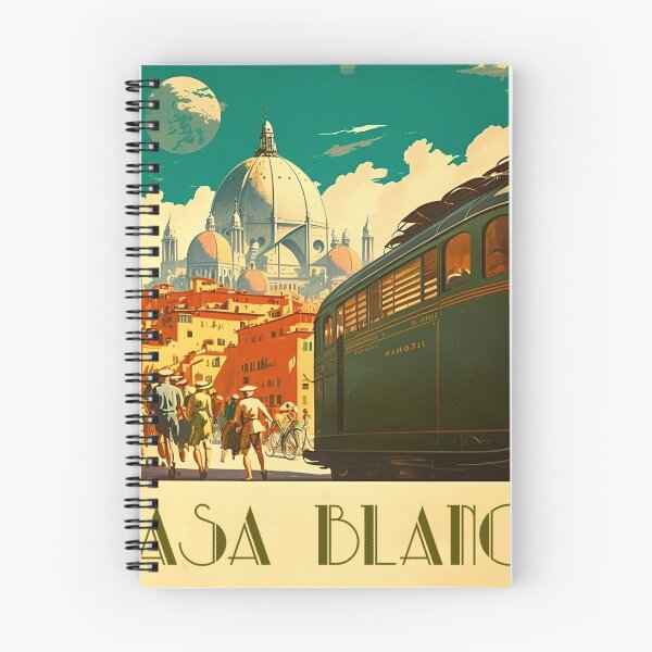 Item preview, Casa Blanca Morocco Vintage Travel Art Poster designed and sold by OldTravelArt.