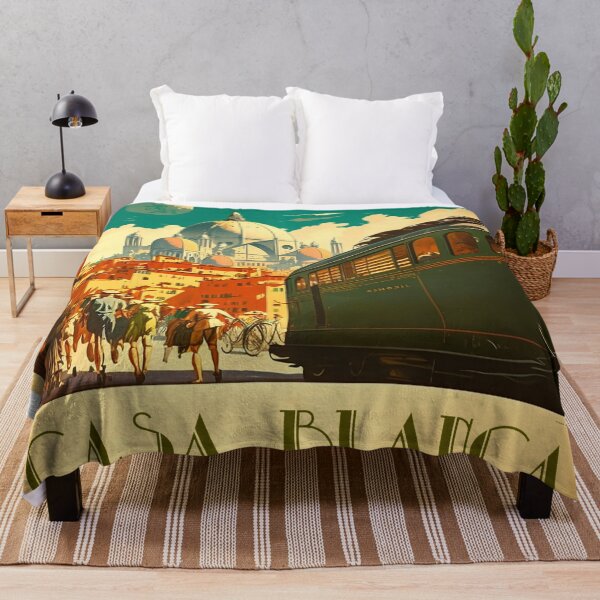 Item preview, Casa Blanca Morocco Vintage Travel Art Poster designed and sold by OldTravelArt.