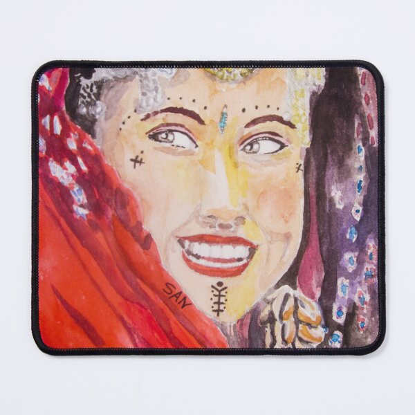 Item preview, Kurdish Woman in Red Watercolor Painting designed and sold by TurnipWilson.