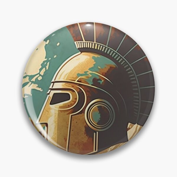 Item preview, Greece Spartan Helmet Vintage Travel Art Poster designed and sold by OldTravelArt.