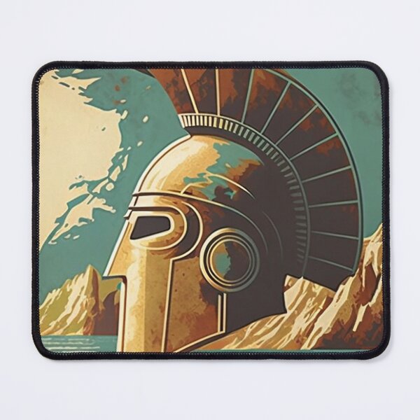 Item preview, Greece Spartan Helmet Vintage Travel Art Poster designed and sold by OldTravelArt.