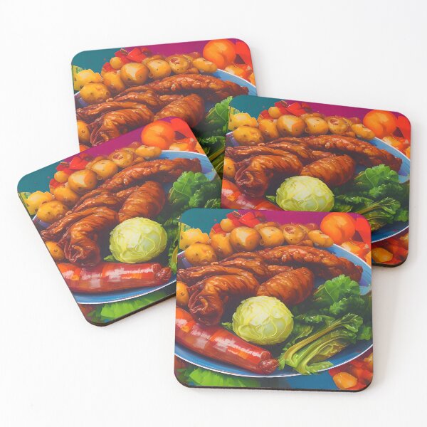 Item preview, Sunday Roast. Colourful Food Composition. designed and sold by FewBits.