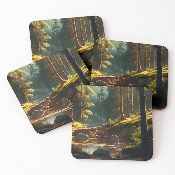 Item preview, Peaceful Retreat: Forest and Lake Landscape designed and sold by Voyshop.