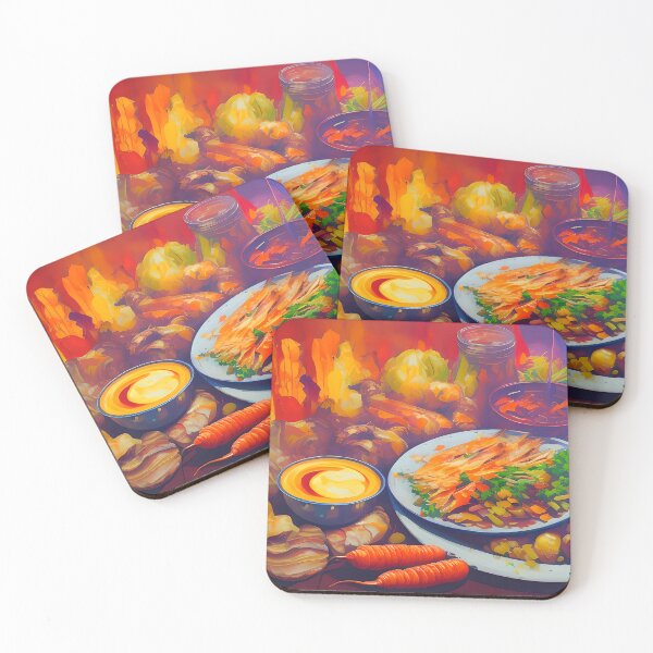Item preview, Sunday Roast. Colourful Food Composition. designed and sold by FewBits.