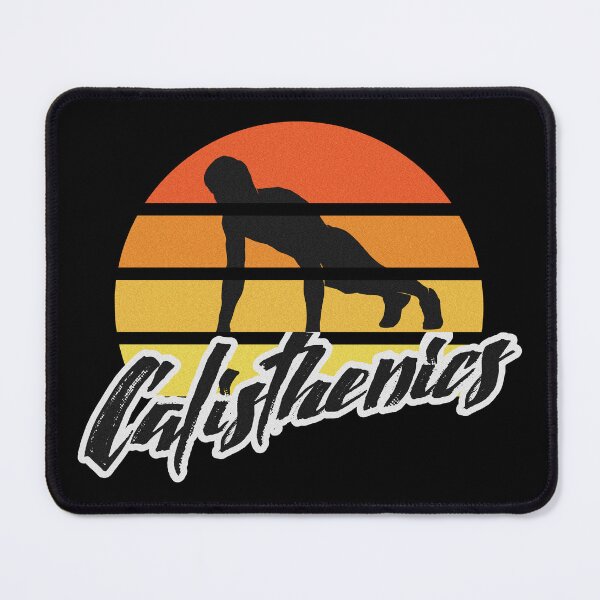 Item preview, Calisthenics Push Up Retro Sunset Street Workout designed and sold by StrongShirts.