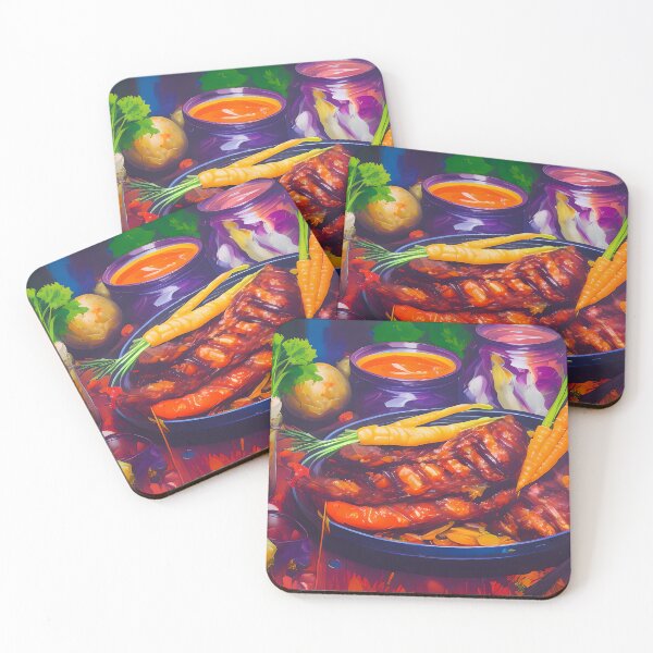 Item preview, Sunday Roast. Colourful Food Composition. designed and sold by FewBits.