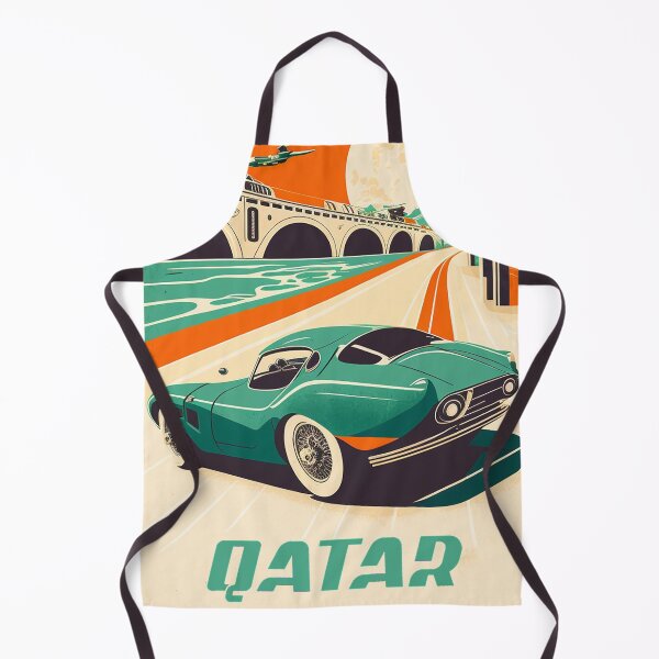 Item preview, Qatar Supercar Vintage Travel Art Poster designed and sold by OldTravelArt.