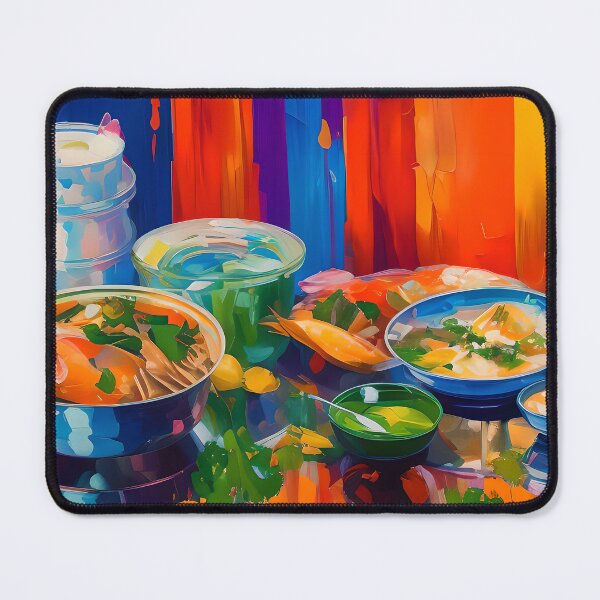 Item preview, Seafood Dinner. Colourful Food Composition. designed and sold by FewBits.