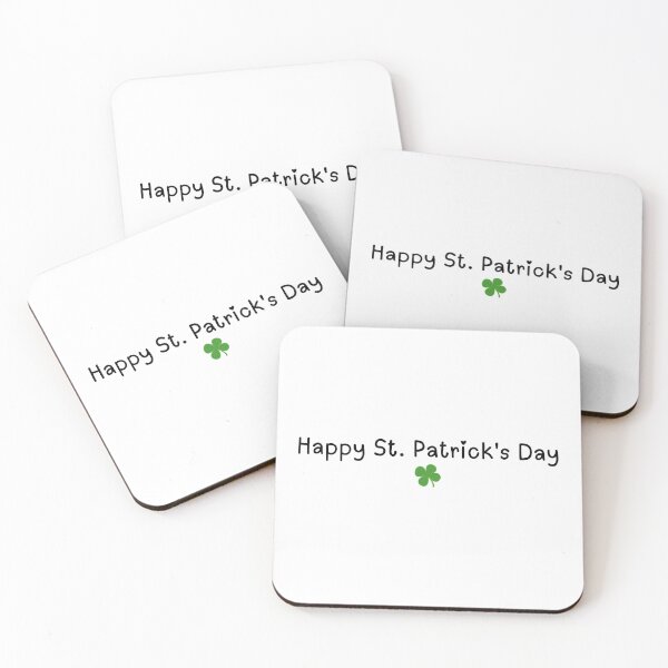 Item preview, Happy St. Patrick's Day | 4-Leaf Clover | March 17th | Beer | Light Background designed and sold by SidefatSayings.