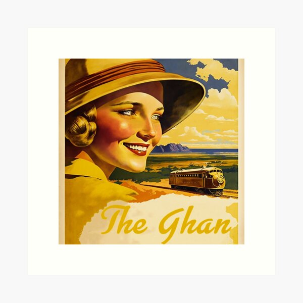 The Ghan Railway Australia Vintage Travel Art Poster Art Print