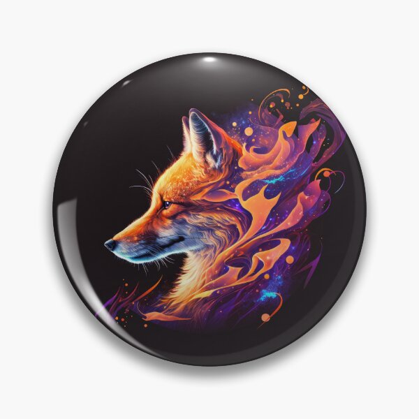 Item preview, Glowing Fox with Abstract Neon Swirls designed and sold by Mythic-Dream.
