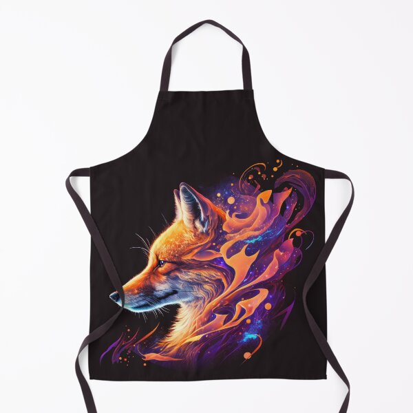 Item preview, Glowing Fox with Abstract Neon Swirls designed and sold by Mythic-Dream.