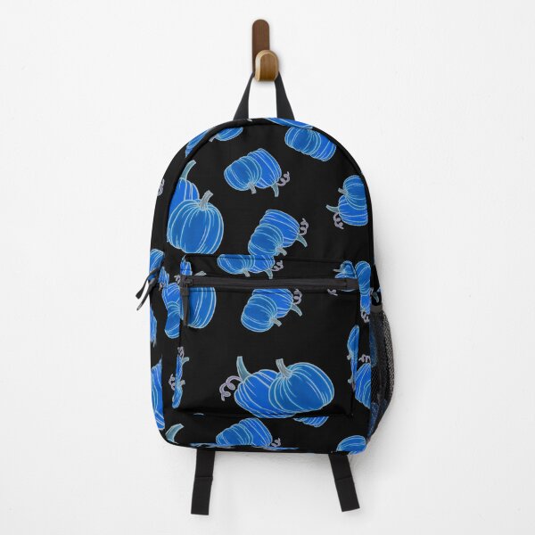 Item preview, Blue Glow Pumpkins on Black designed and sold by dKarthdesign.