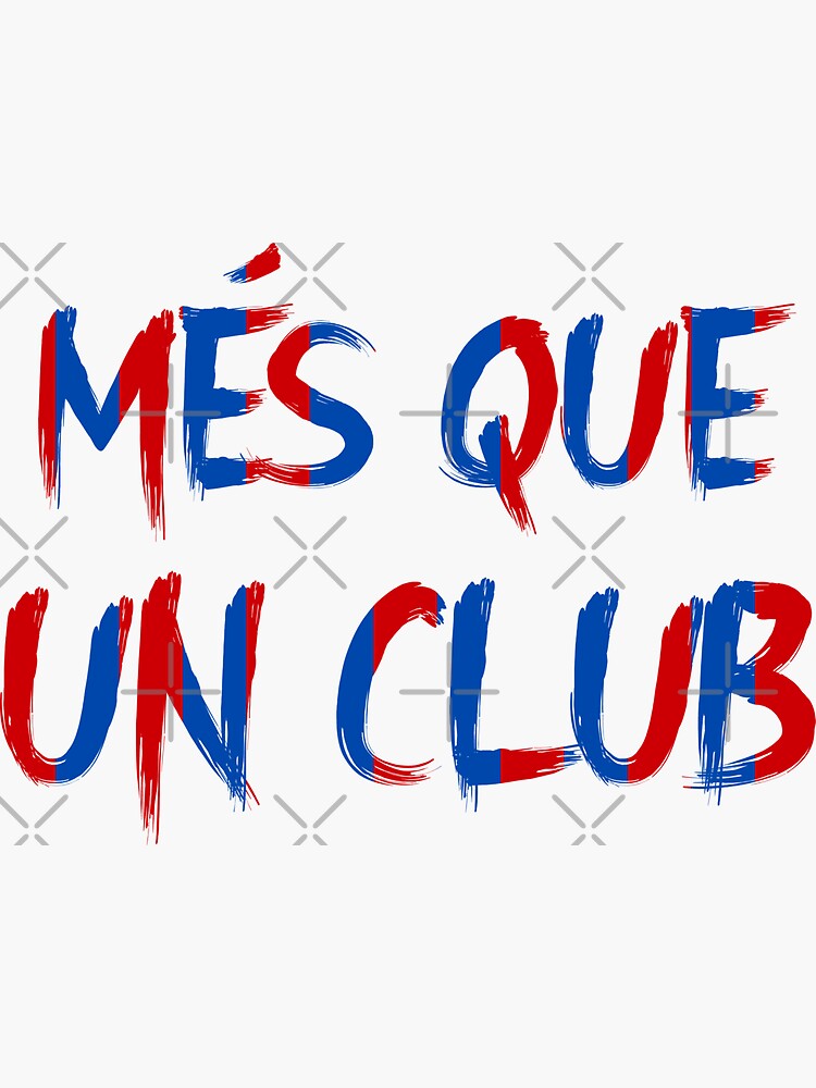 "Més que un Club Striped" Sticker for Sale by VRedBaller Redbubble