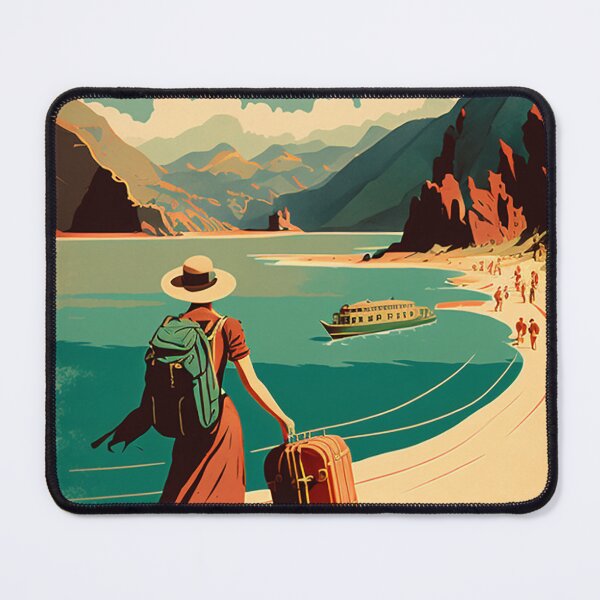 Item preview, Tunisia Coastline Vintage Travel Art Poster designed and sold by OldTravelArt.
