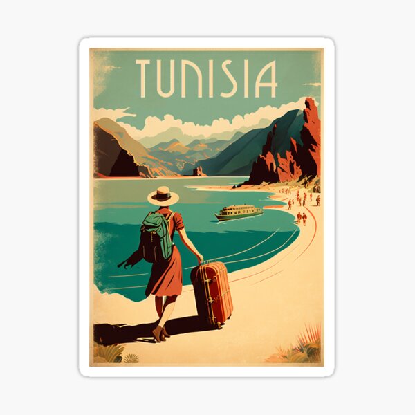 TUNISIE Tunisienne Drapeau TUNISIE 5cm Autocollants - Stickers x4